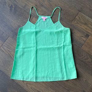 Lilly Pulitzer Green Silk Cami